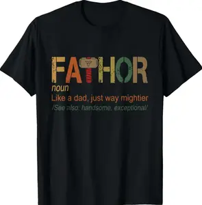 Fathor Shirt – Funny Father’s Day Tee Like a Dad Just Mightier, Thor Hammer Design for Cool Dads, Gift For Him, Classic Cotton Top, Full Sizes & Colors