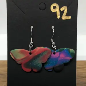 Custom Butterfly Polymer Clay Earrings
