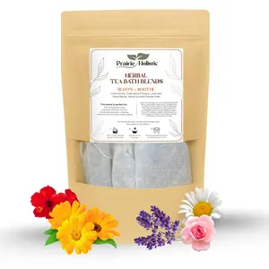 Bloom + Soothe Calendula Lavender Hibiscus Herbal Tea Bath Blends | 3pk