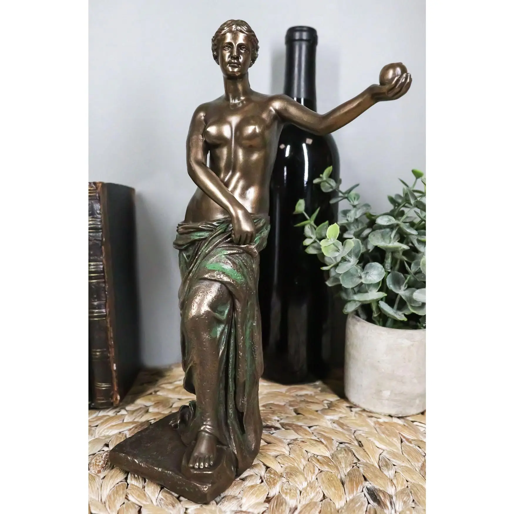 Ebros Reconstructed Relic Aphrodite Venus De Milo Louvre Museum Reproduction Resin-Composite Statue, Polished Finish, 1.75 lbs, 10.75 in H, Home Decor Artwork, Interior Accent Sculpture