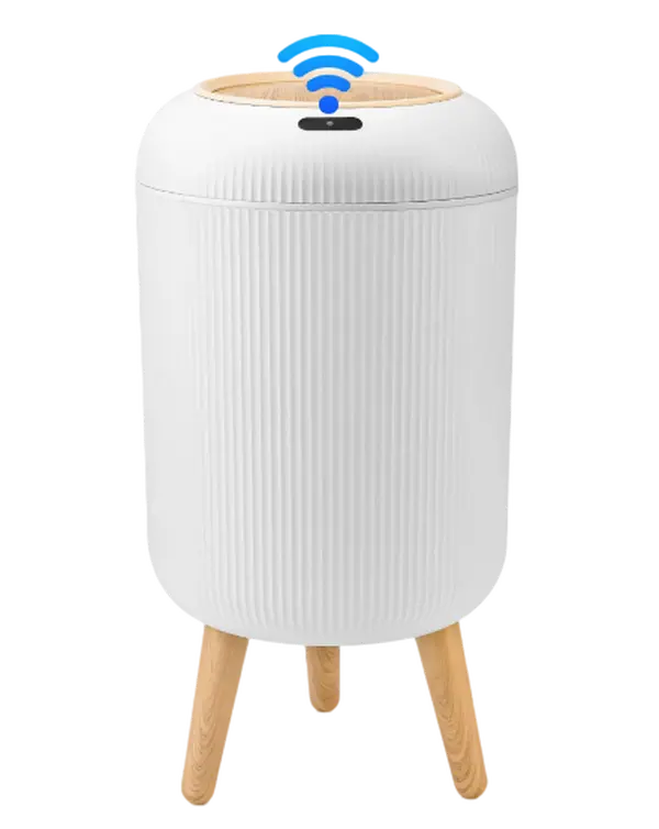 Nordic Smart Waterproof Trash Can, Motion Sensor Automatic Design, Space-saving Bin for Home and Office Use