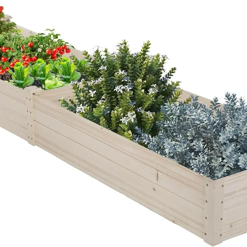 Wooden Garden Bed Raised Planter Box Outdoor Patio Gardening Planter and Indoor