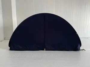 CampFlex Pop Up Bed Tent, Black Privacy Canopy for Bed, Instant Setup Sleeping Tent with Zippered Doors, Breathable Mesh Panels, Light-Blocking Cozy Space for Kids Teens Adults, Indoor Use for Bedroom Dorm