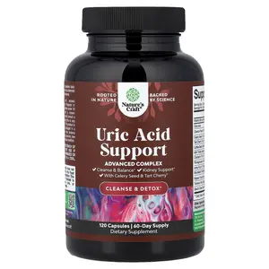 Nature's Craft Uric Acid Support With Celery Seed & Tart Cherry, 120 Capsules Nature's Craft Uric Acid Support With Celery Seed & Tart Cherry, 120 Capsules