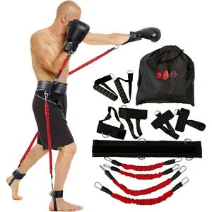 Boxing Resistance Bands for M rtial  Resistance  at Home for Punches/Kicks, 150lbs Exercise Bands Full  Fitness Workout to Enhance Explosive Power/Speed/Agility