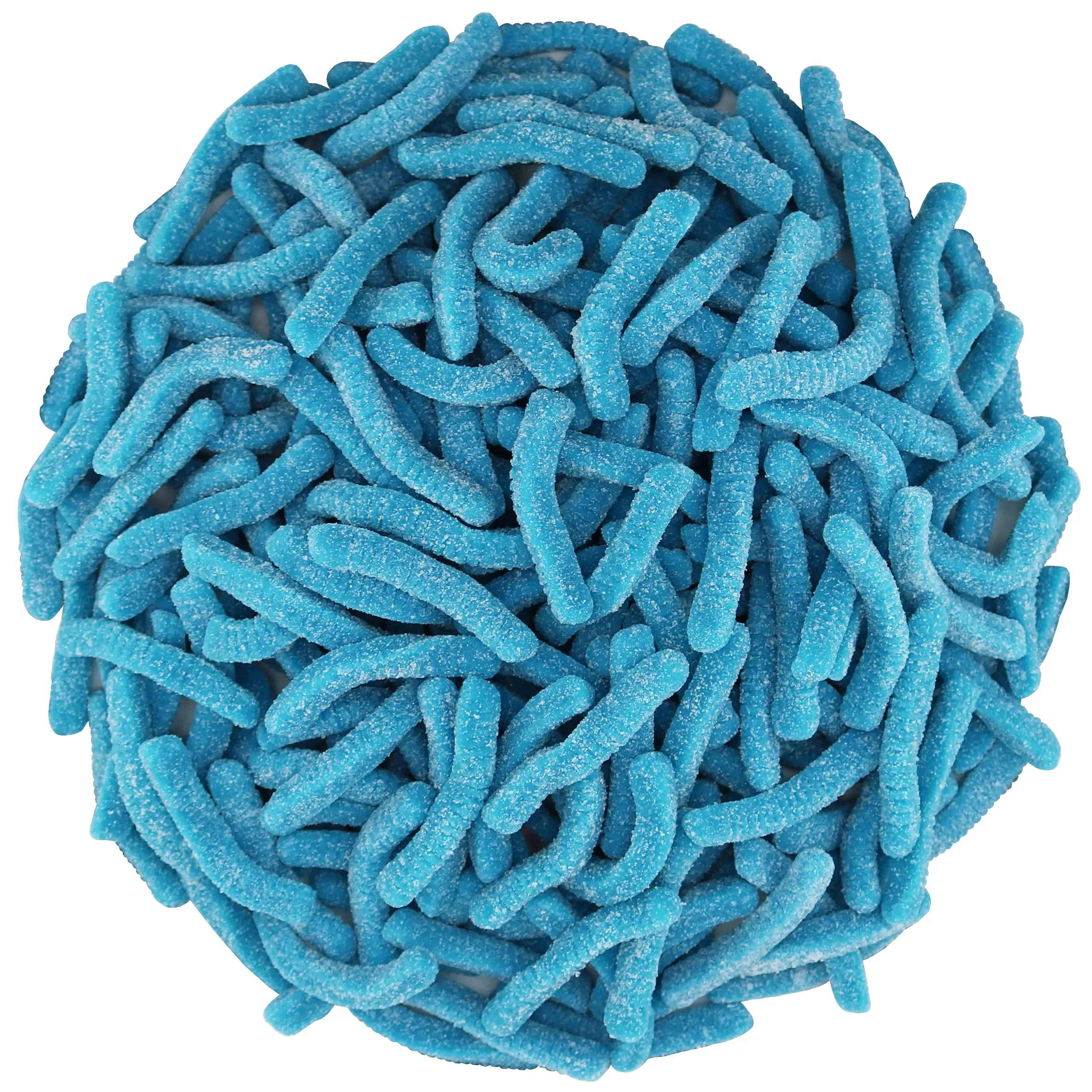 BLUE RASPBERRY SOUR GUMMY WORMS 1 POUND BAG Sweet Snack