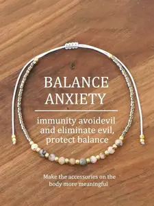 Vintage Bohemian Handmade Friendship Bracelet - Miyuki Beads & Crystal Chip Stone Stretch Bracelet, Anxiety Relief, Stress Management, Evil Eye Protection, Energy Balancing Chakra Stone Jewelry, Minimalist Boho Gift for Women, Mother's Day Present