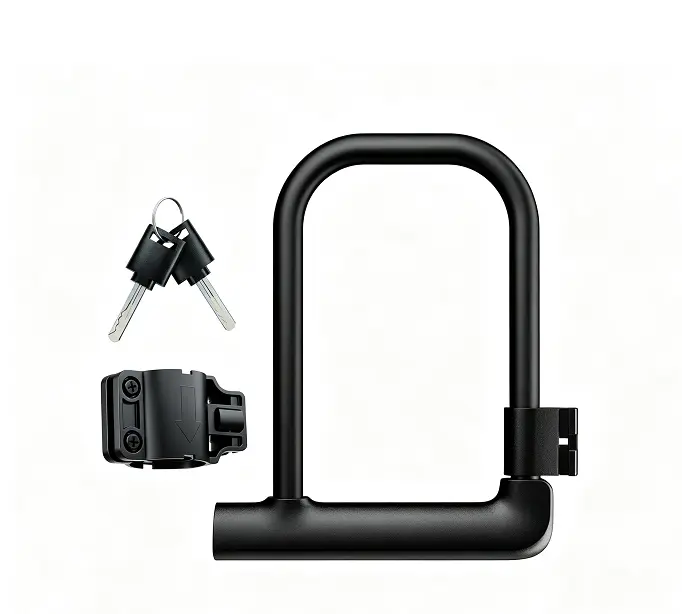 Windone Heavy Duty Ebike U-Lock - Hardened Alloy Steel Anti-Theft Bicycle Accessory with Loop Cable, Sturdy Mounting Bracket, 2 Keys, Rust-Resistant Silicone Cover, Double Shackle, Easy Installation, Secure Hold for Cycling Gear, Scooters & Motorcycles