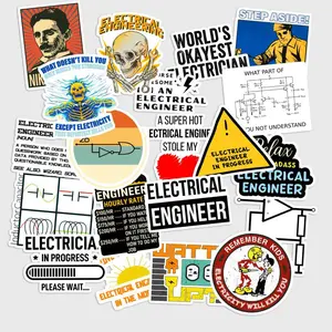 Sticker Pack 20 pcs Electrical Engineering Stickers, Circuit Tech Vinyl Decals