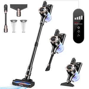 【Homeika 2026 newly upgraded】Trucozie T350 cordless vacuum features an 8-in-1 lightweight design with up to 45 minutes of runtime and 33Kpa of powerful suction. This rechargeable cordless vacuum is ideal for carpets, tiles, pet hair, and hardwood floors.