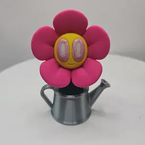 3D-Printed Flower Collection with Watering  Can Pot.