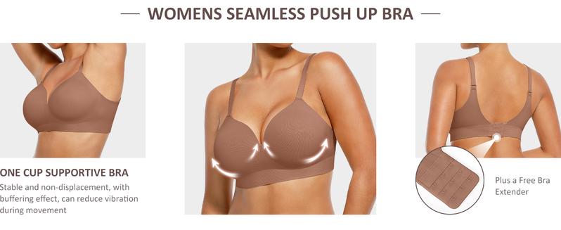 FeelinGirl Wireless Push Up Bra for Women, Seamless Comfort Bralettes No Underwire Supportive Full Coverage Everyday Bras Women Push Up Bra Comfortable Fabric Casual Womenswear Soft Adjustable Comfy Smooth FeelinGirl Wireless Push Up Bra for Women, Seamless Comfort Bralettes No Underwire Supportive Full Coverage Everyday Bras Women Push Up Bra Comfortable Fabric Casual Womenswear Soft Adjustable Comfy Smooth