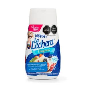 Nestle La Lechera Sweetened Condensed Milk Original / Caramel 11.8 oz Squeezable Bottle for Cakes Baking & Desserts Pasteurized Partially Skimmed Dairy - Condensedmilk Bake