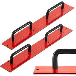 2 Pack 24 in Steel Sheet Metal Folding Tool with Grips for Standing Seam Roofing Panels Drip Edge Folding Tool Sheet Metal Bender Hand Fits HVAC Applications Pipe Fitter Bending Supplies, Red