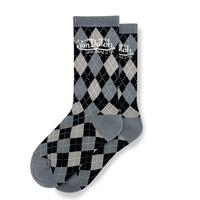 Von Dutch Black & White Plaid Crew Socks