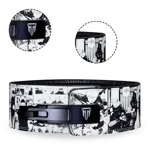 MT Anime Print 10mm Lever Weightlifting Belt for Powerlifting Strength Training Gym Belt Back Support Heavy Duty