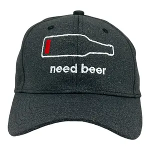 Need Beer Hat Funny Low Battery Drinking Dad Gift Cap Funny Hats Drinking  Funny Beer  Novelty Caps for Men Black - Standard