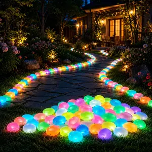PINKART 30 pieces assorted glow stones, luminous decorative stones for outdoor gardens, glowing pebbles, suitable for pathways, planters, aquariums, courtyards, patios, and flowerbeds