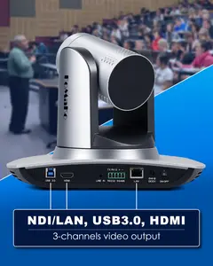 FoMaKo NDI Camera 30x Optical Zoom AI Auto Tracking HDMI PTZ Camera (2pcs) + PoE PTZ Camera Controller