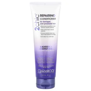 Giovanni 2chic®, Repairing Conditioner, For Damaged, Over-Processed Hair, Blackberry + Coconut Milk, 8.5 fl oz (250 ml)