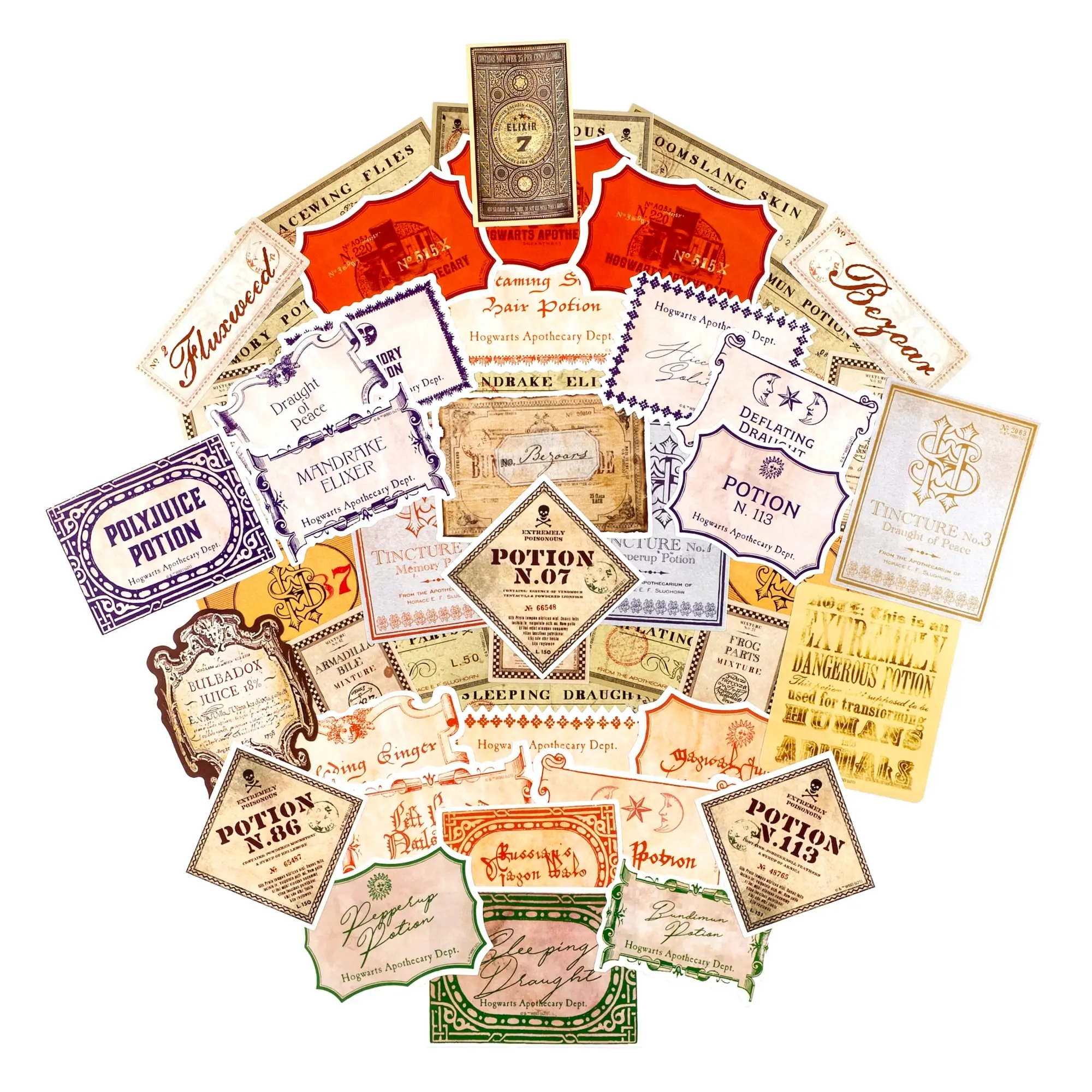 Harry Potter Potions Label Decals (50-Pack)