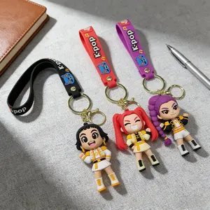 KPop Hunter Girl-Inspired Keychain Pendant – Cute Cartoon Anime Bag Charm | High-Quality Backpack Accessory Valentine's Day gifts | Gift for Kids & Students