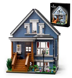 Brick Shame Family House Building Set – DIY Home Construction Blocks Kit with Detailed Rooms & Furniture, Creative Display Gift for Kids, Teens & Adults