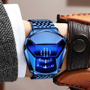 Men's Motorcycle Watch with Bold Large Dial, Rugged Distressed Leather Strap for Business Casual Style, Fashionable Oversized Wristwatch for Men