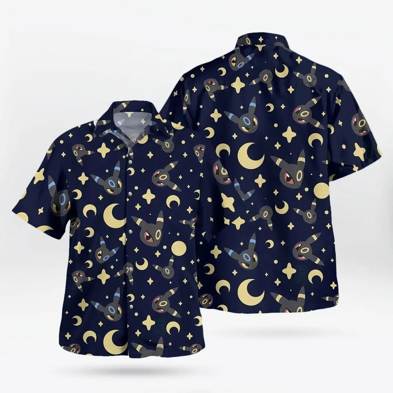 Umbre PKM Black Aloha Vibes Button-Up Main Character Energy – Anime Aloha Hawaiian Shirt