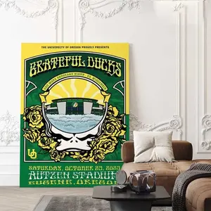 University Of Oregon Ducks x Grateful Dead On October 25 2025 Poster