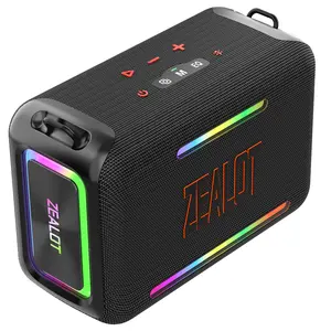 ZEALOT 120W Loud Bluetooth Speaker, HiFi Stereo & Powerful Bass, IPX7 Waterproof Portable Wireless Speaker with 24000mAh Power Bank, RGB Light, EQ, Weatherproof Loudspeaker System for Outdoor, Camping, Party & Home Use