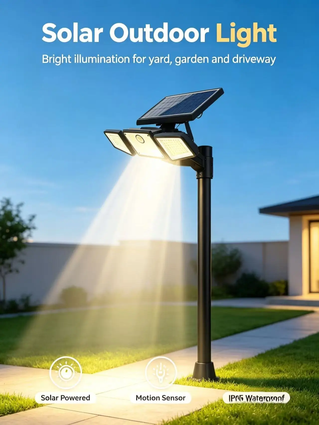 Waterproof Solar Garden Wall Light, 2 CountsOutdoor Solar Lamp with 3 Lighting Modes,Pathway Light with Motioning Sensor Detector forGarden, Backyard, Solar Garden Lights