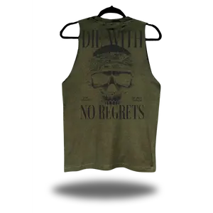 NO REGRETS TANK TOP*MILITARY GREEN*