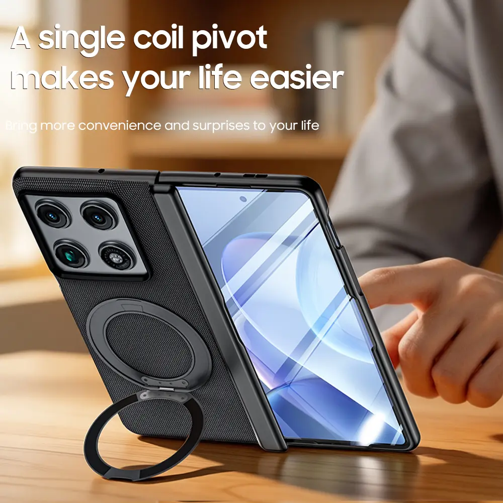 Vizvera for Motorola Razr Fold 2026 Case | MagSafe Compatible | Built-in Screen Protector | Spring Hinge Protection | 360° Rotating Ring Kickstand | PU Leather Shockproof CoverSummerVibes#phone case backtoschool,back to school,back to school haul tiktoksh