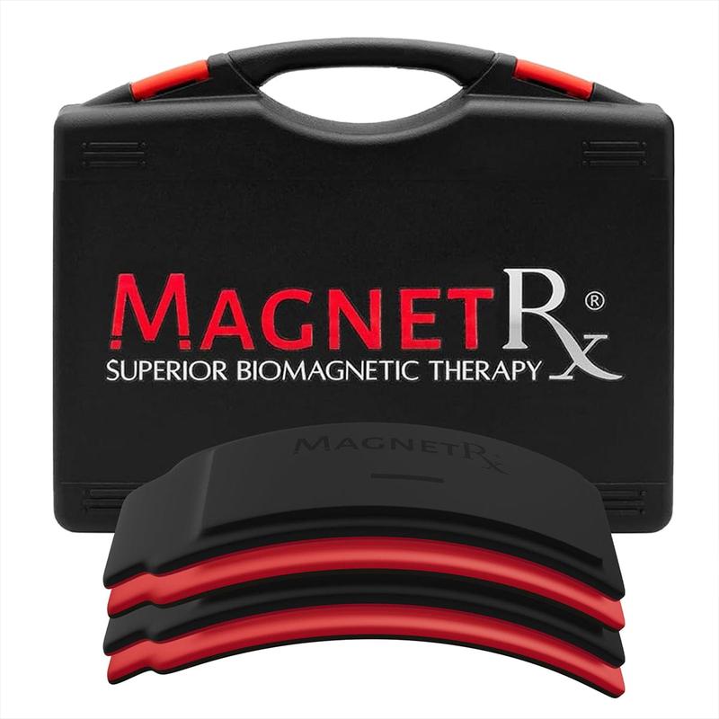 MagnetRX Biomagnetic Therapy Arc Magnets — Neodymium & Silicone (4 Curved Magnets)