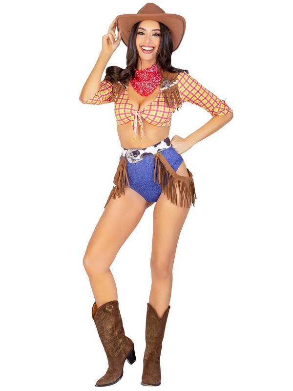 Playful Cowgirl Halloween Costume Outfit Womenswear