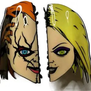 Horror hair clips chucky Tiffany it jigsaw scream clown unique hairclips design claw grip hair claw