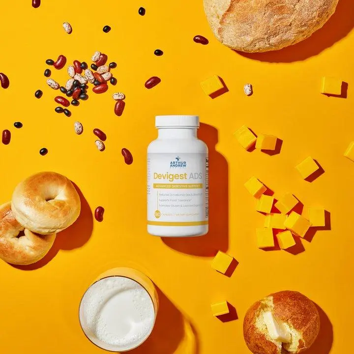 Arthur Andrew Medical Devigest ADS Advanced Digestive Support for Lactose Intolerance & Casein Sensitivities Vegan Non-GMO