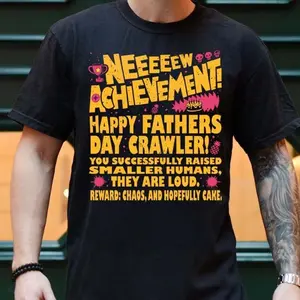 Comfort Colors Dad Achievement Tee, Dungeon Crawler Carl Fathers Day Comfort Colors Shirt, , DCC Fan Shirts, Funny LitRPG Dad Gift 1