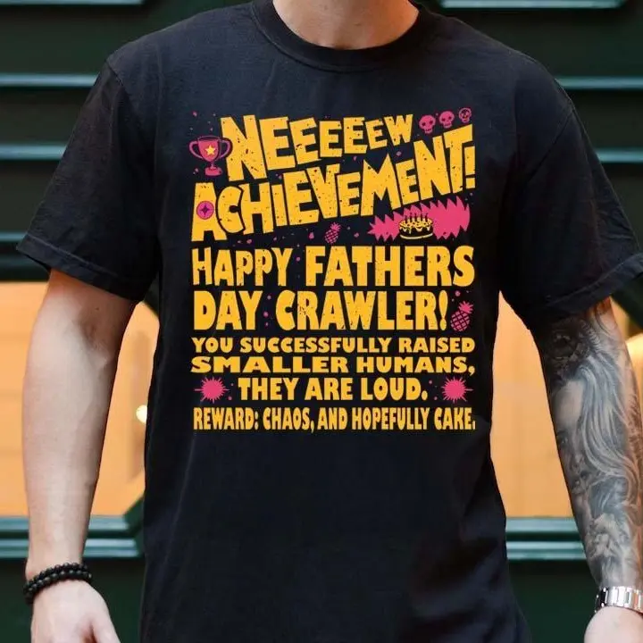 Comfort Colors Dad Achievement Tee, Dungeon Crawler Carl Fathers Day Comfort Colors Shirt, , DCC Fan Shirts, Funny LitRPG Dad Gift 1