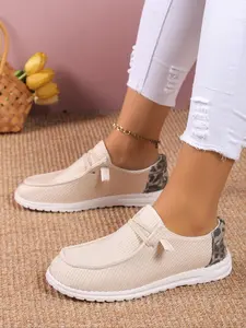 Women's Leopard Pattern Low Top Sneakers, Casual Trendy Versatile Slip-on Sports Running Shoes, Comfortable Non-slip Walking Shoes for Daily Wear, Footwear for Girl