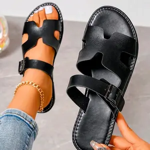 Low Heel Belt Buckle Flats sandals