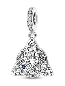 Celtic Knot Charm Pendant for 3mm Bracelet Necklace, DIY Bead Jewelry, Elegant Gift for Women, Perfect for Crafting and Gifting