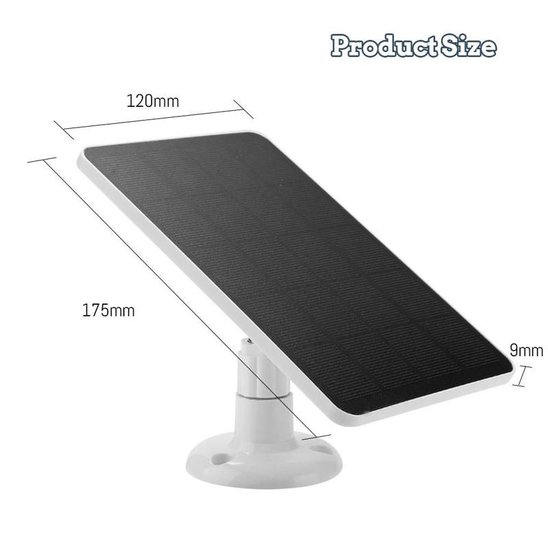 Solar Panel for Outdoor Camera Security Cam Micro USB Battery Charger, 4W 5V Solar Panel for USB Power CCTV Camera Security Cam Battery Charger Outdoor Solar Panel for Outdoor Camera Security Cam Micro USB Battery Charger, 4W 5V Solar Panel for USB Power CCTV Camera Security Cam Battery Charger Outdoor
