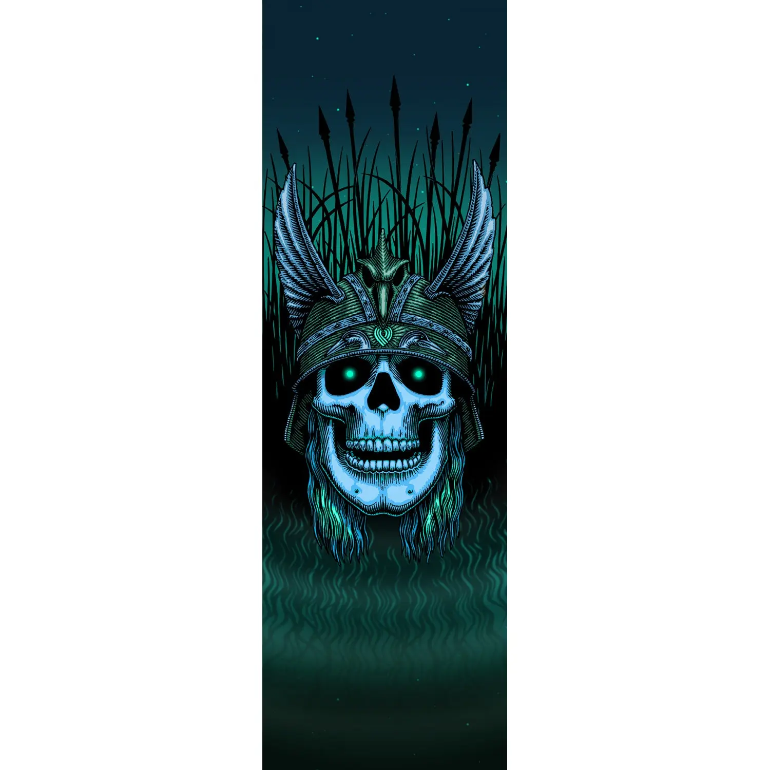Powell Peralta Griptape Andy Anderson Skull Green 10.5" x 33"