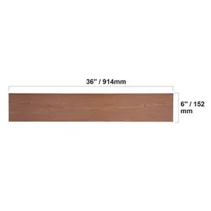 【Spotlight Day】VEVOR Self Adhesive Vinyl Floor Tiles 36 x 6 inch, 36 Tiles 2.5mm Thick Peel & Stick, Deep Brown Wood Grain DIY Flooring for Kitchen, Dining Room, Bedrooms & Bathrooms, Easy for Home Decor