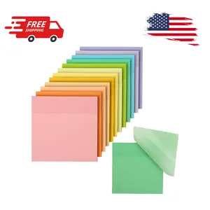 Transparent Sticky Notes, 3" x 3", 12 Pads, 600 Sheets