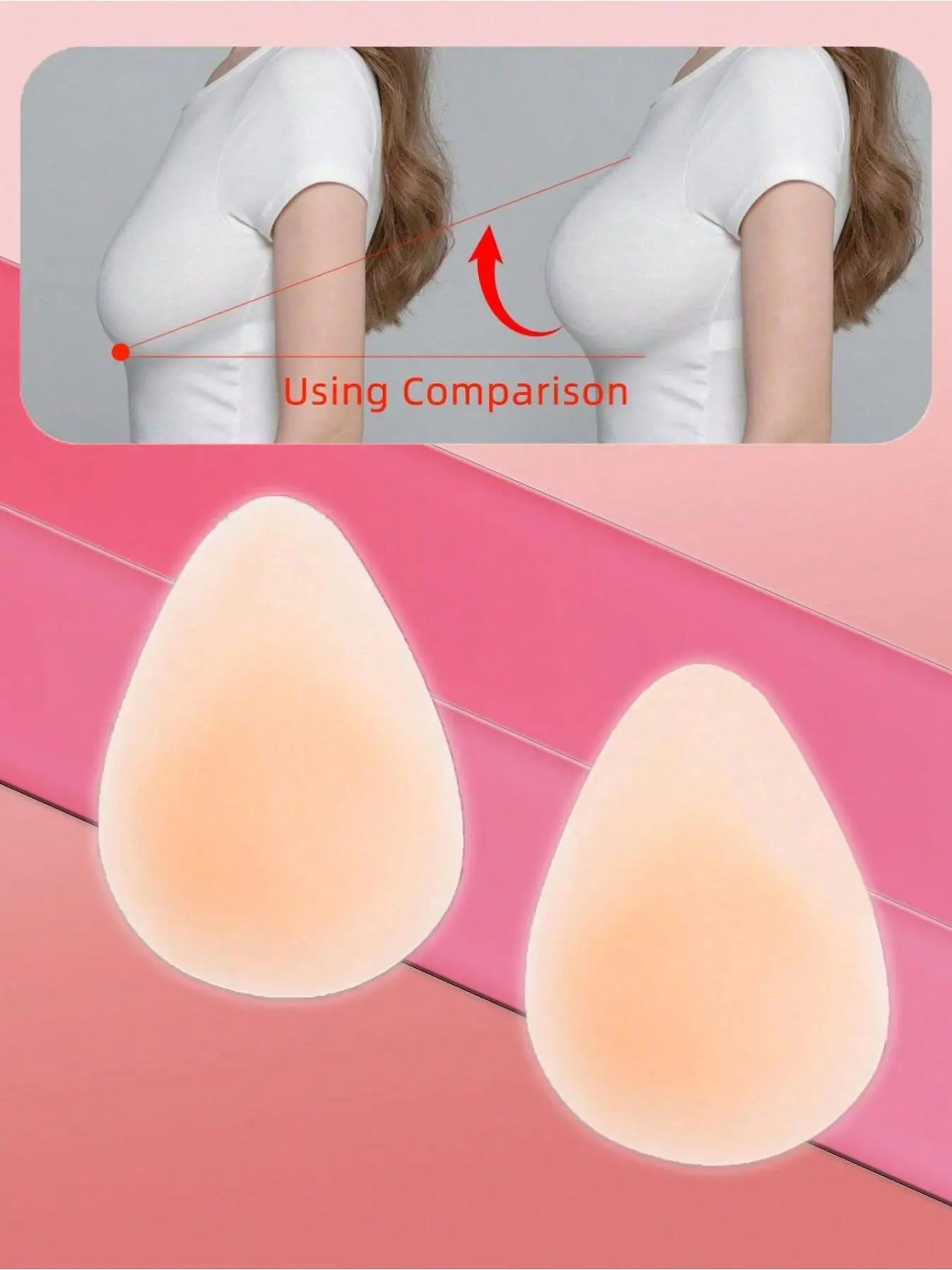 Reusable solid water droplet nipple covers, which lift the nipples, raise the breasts and prevent sagging. Invisible and seamless bra, sticky bra, adhesive bra inserts, suitable for wedding dresses, bikinis, formal gowns and dresses.