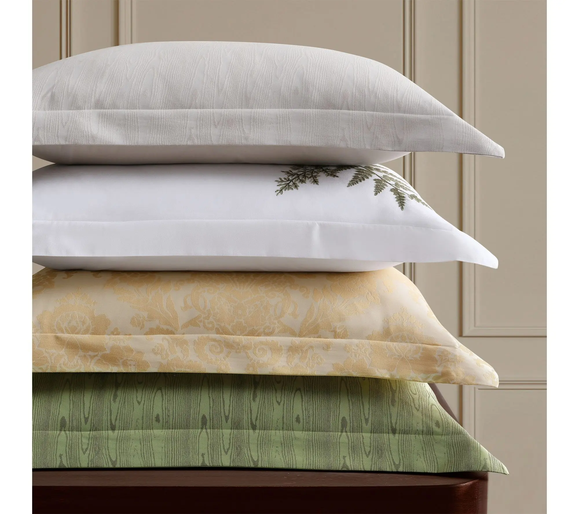 Martha Stewart Faux Bois Silver Cotton Blend Queen Duvet Set