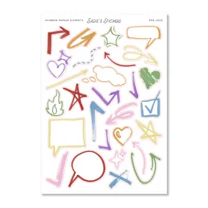 Rainbow Marker Elements • Doodles & Drawings